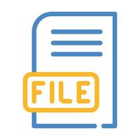 file digital document color icon vector illustration