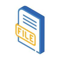 file digital document isometric icon vector illustration