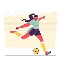 Female Soccer Player vector