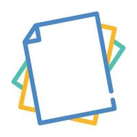 paper list color icon vector illustration