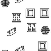 materiales de construcción y suministros vector de patrones sin fisuras