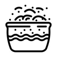 boil water for cooking dumpling line icon vector illustration