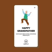 Happy Grandfather Celebrate Anniversary Vector
