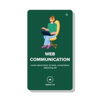 Web Communication Modern Online Technology Vector