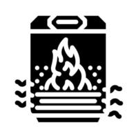 air heating glyph icon vector illustration flat