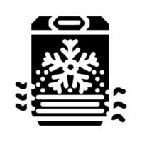 ilustración de vector de icono de glifo de filtro de refrigeración de aire