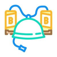 helmet with beer color icon vector illustration