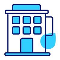An icon of hotel building in trendy style, premium icon vector