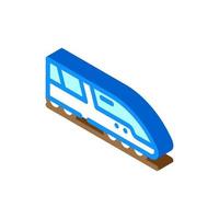 railway electric isometric icon vector illustration