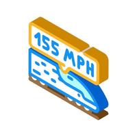 train speed isometric icon vector illustration