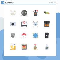 Modern Set of 16 Flat Colors and symbols such as money finance voodoo coins dollar Editable Pack of Creative Vector Design Elements