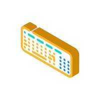 keyboard computer isometric icon vector illustration