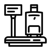 scales airport equipment line icon vector illustration