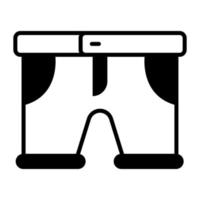 A well design vector icon of shorts, an editable design
