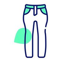 diseño de iconos vectoriales de pantalones en estilo moderno vector