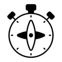 An amazing icon of compass, directional tool vector