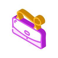 bag female accessory isometric icon vector illustration