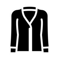 cardigans ropa glifo icono vector ilustración