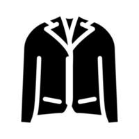 chaqueta ropa glifo icono vector ilustración
