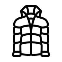 puffers and quilted jackets line icon vector illustration