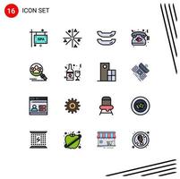 Set of 16 Modern UI Icons Symbols Signs for user profile boat find telephone Editable Creative Vector Design Elements