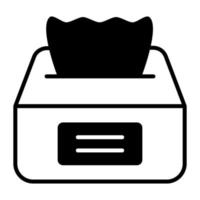 Tissue box vector design, trendy icon of hygiene napkin