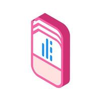 rubber stationery isometric icon vector illustration