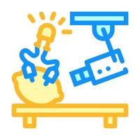 physics experiment video lesson color icon vector illustration