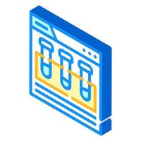 laboratory test online experiment isometric icon vector illustration