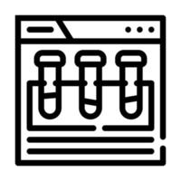 laboratory test online experiment line icon vector illustration