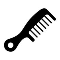 icono de diseño de peine para el cabello, vector editable