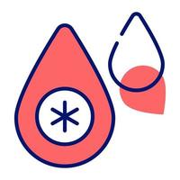 An icon of blood drops in trendy style, healthcare and check up vector