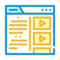 online video courses color icon vector illustration