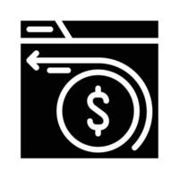 cashback analysis web site glyph icon vector illustration