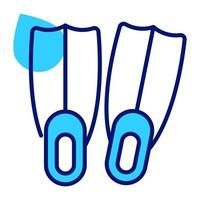 Vector of swim fins in trendy style, icon of diving fins