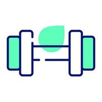 Dumbbell vector in trendy style, gym fitness equipment