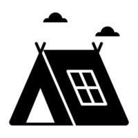 An amazing icon of camp in modern style vector