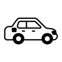 A customizable icon of car, concept of travel editable style vector