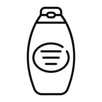 icono de vector de botella de champú bien diseñado en estilo moderno