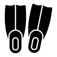 Vector of swim fins in trendy style, icon of diving fins