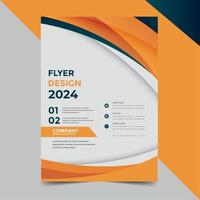 Corporate Flyer abstract shape unique business template Design vector