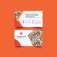 Business Card Design with pattern Background vector