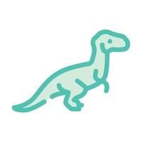 velociraptor dinosaur color icon vector illustration sign