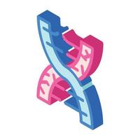 dna decay isometric icon vector sign illustration