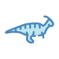 parasaurolophus dinosaur color icon vector illustration sign
