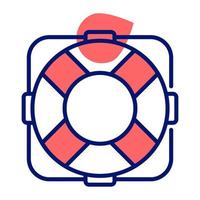 Lifebuoy vector in trendy style, easy to use icon