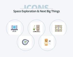 Space Exploration And Next Big Things Flat Icon Pack 5 Icon Design. environment. building. big think. architecture. big think vector