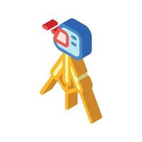 laser level measuring equipment isometric icon vector illustration