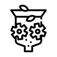 ilustración de símbolo de vector de icono de línea de equipo triturador