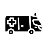ambulance car glyph icon vector illustration sign